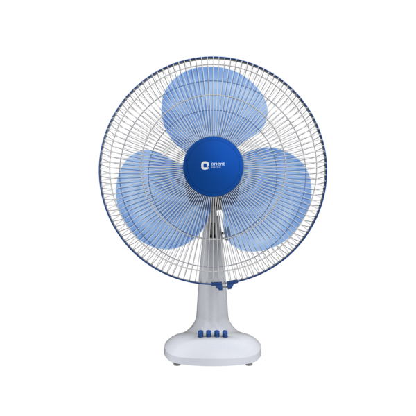 Orient Electric Desk 71 400mm Table Fan – 3-Speed, 1330 RPM, White Blue