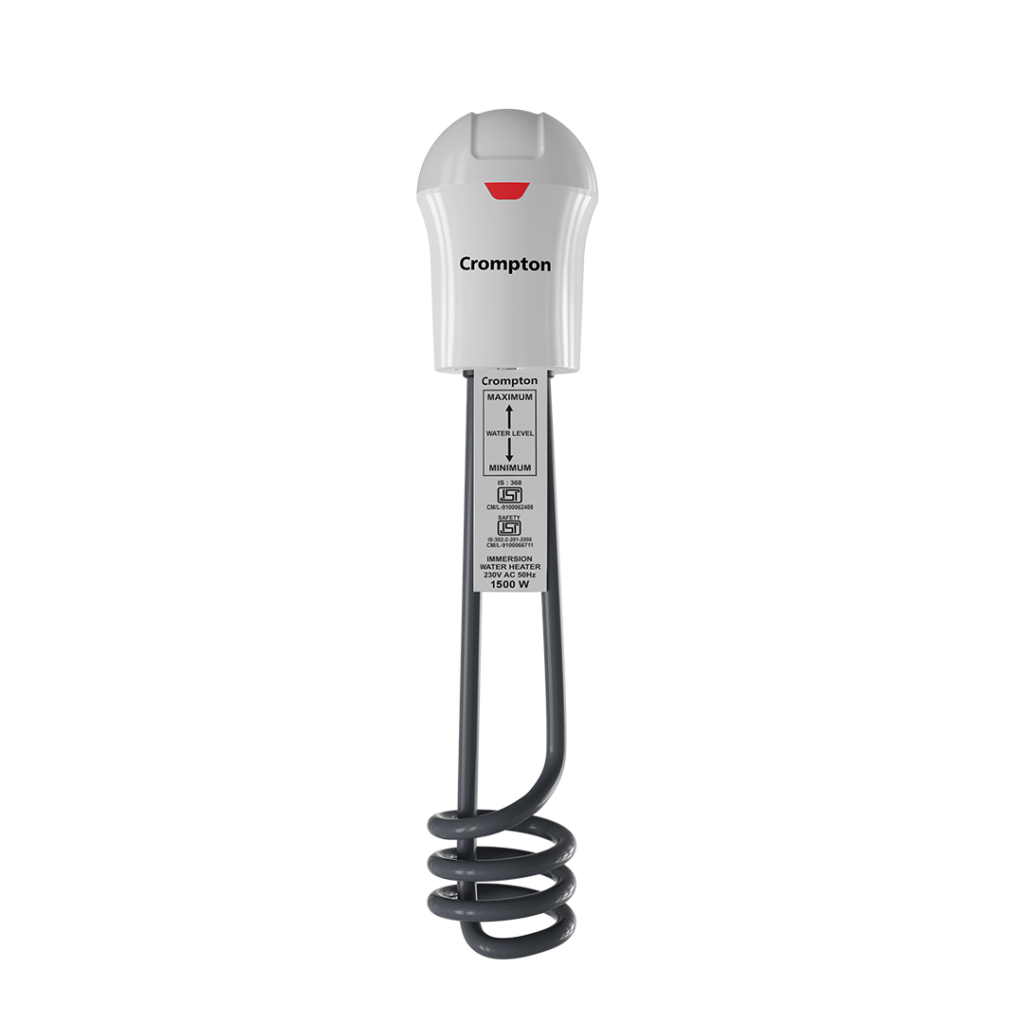 Crompton AIMR-SPAS15A 1500W Immersion Water Heater Rod – ISI, Shockproof, Anti-Scale